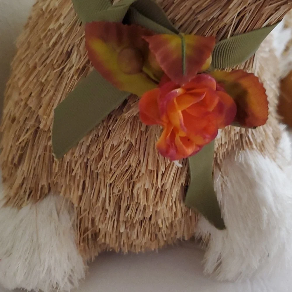 Vintage Pier 1 Fall Hank The Longhorn Farm Straw Animal